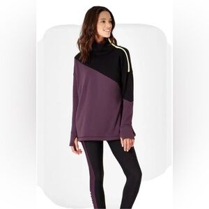 Sweaty Betty Purple and Black Sweatshirt Size Large